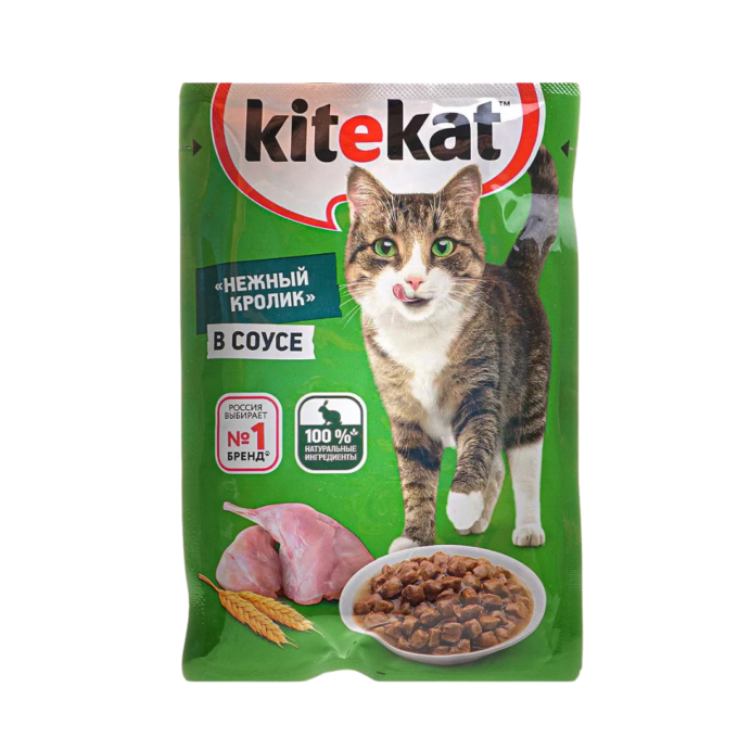 КОРМ ВЛАЖНЫЙ KITEKAT КРОЛИК В СОУСЕ/85 ГР/П.П
