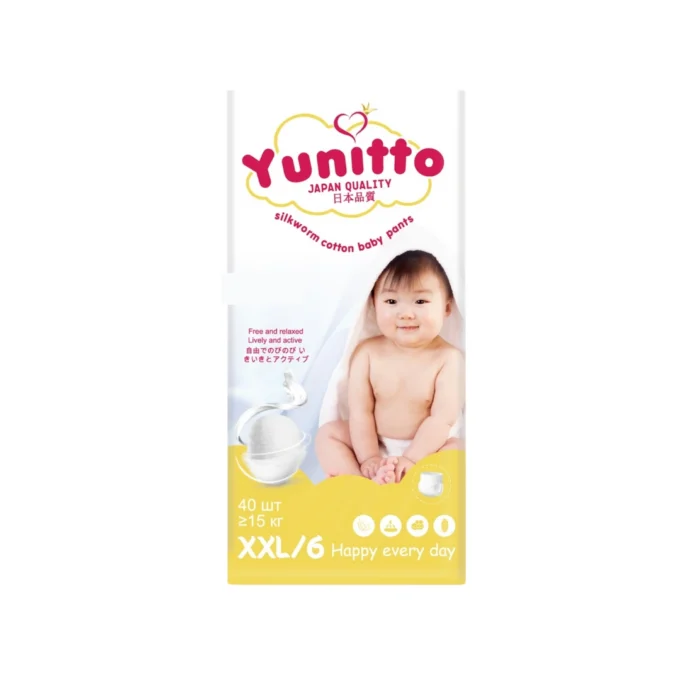 ПОДГУЗНИКИ ДЕТСКИЕ YUNITTO XLL/6, 40ШТ