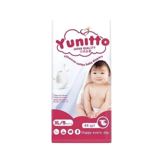 ПОДГУЗНИКИ ДЕТСКИЕ YUNITTO XL/5, 44ШТ