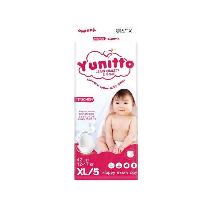 ТРУСИКИ ДЕТСКИЕ YUNITTO XL/5, 42ШТ