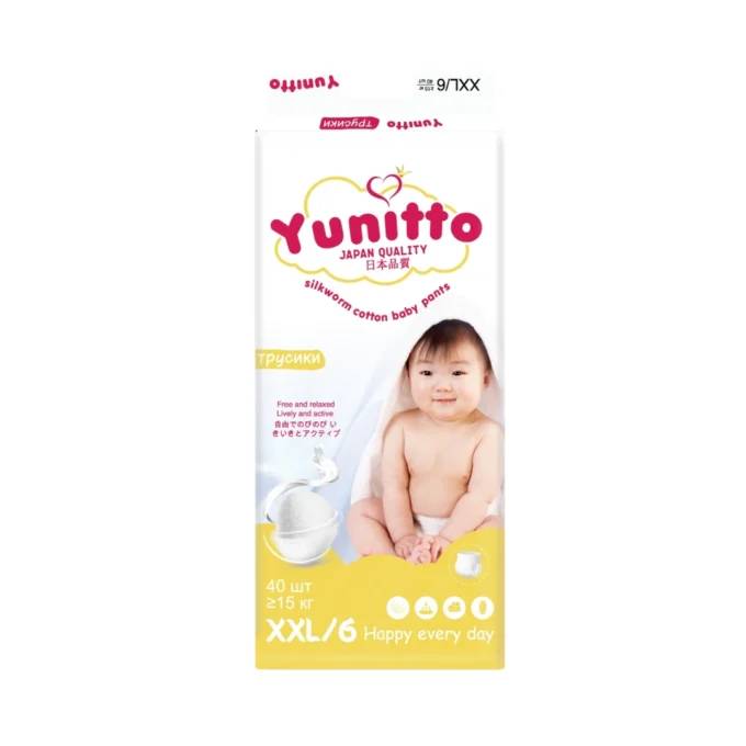 ТРУСИКИ ДЕТСКИЕ YUNITTO XXL/6, 40ШТ